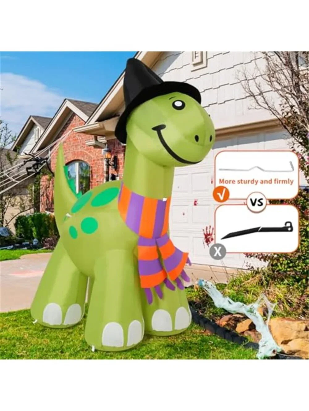 6 FT Tall Halloween Inflatables Dinosaur Outdoor Decorations Blow Up Yard